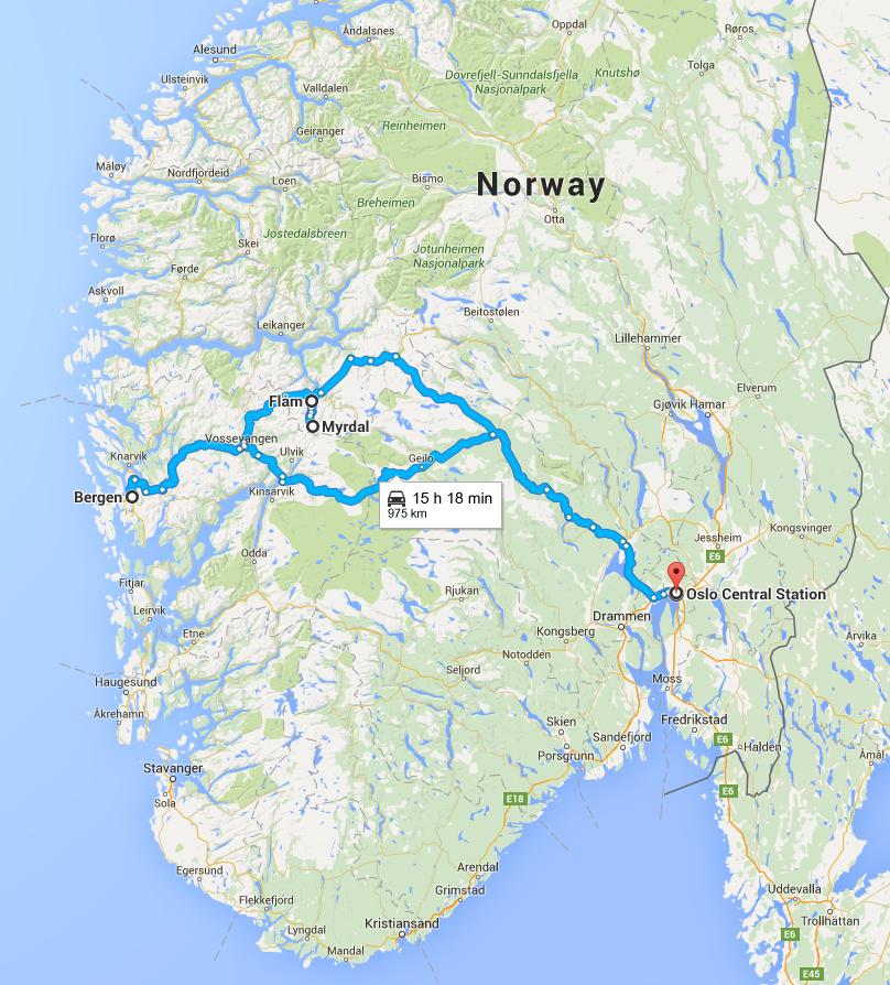 Norway nutshell route